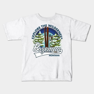Bozeman Montana ski logo Kids T-Shirt
